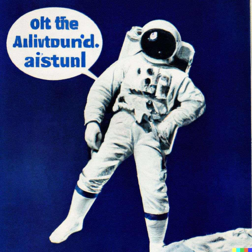 an astronaut, advertisement from the '60s